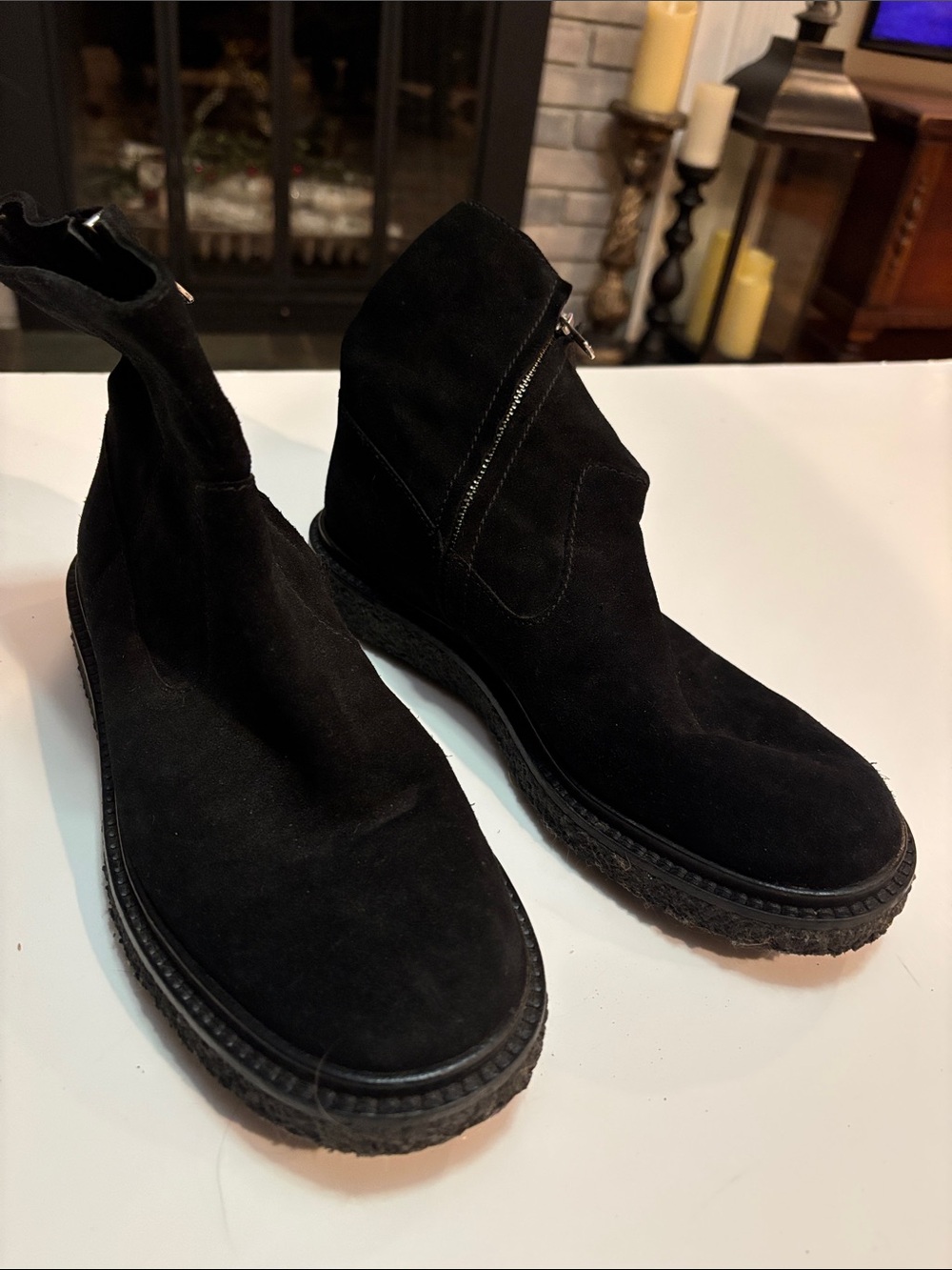 Isabel Marant Etoile Black Suede Women's Ankle Boots - Classic Zip Side